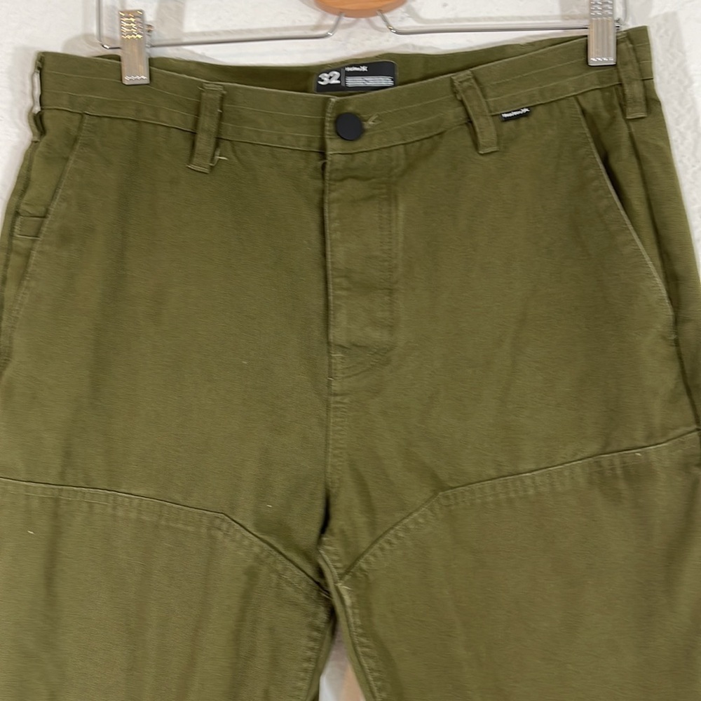 Hurley Men's Sunday Slim Fit Pants Button Fly Olive Green A09721 $80 Size 32 - Picture 6 of 14